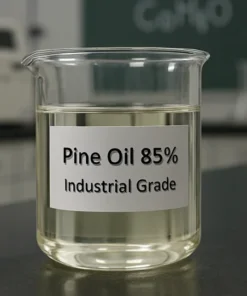 Aceite de pino 85% grado industrial en laboratorio